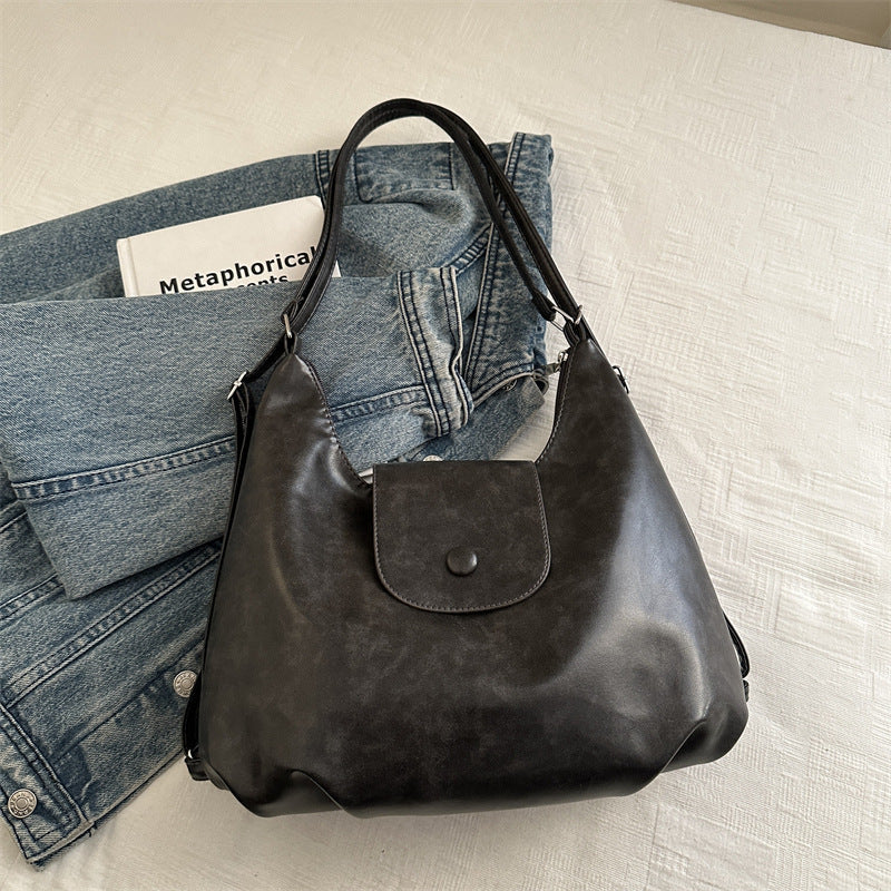 New Large Capacity Commuter Backpack Design Textured One-shoulder Bag