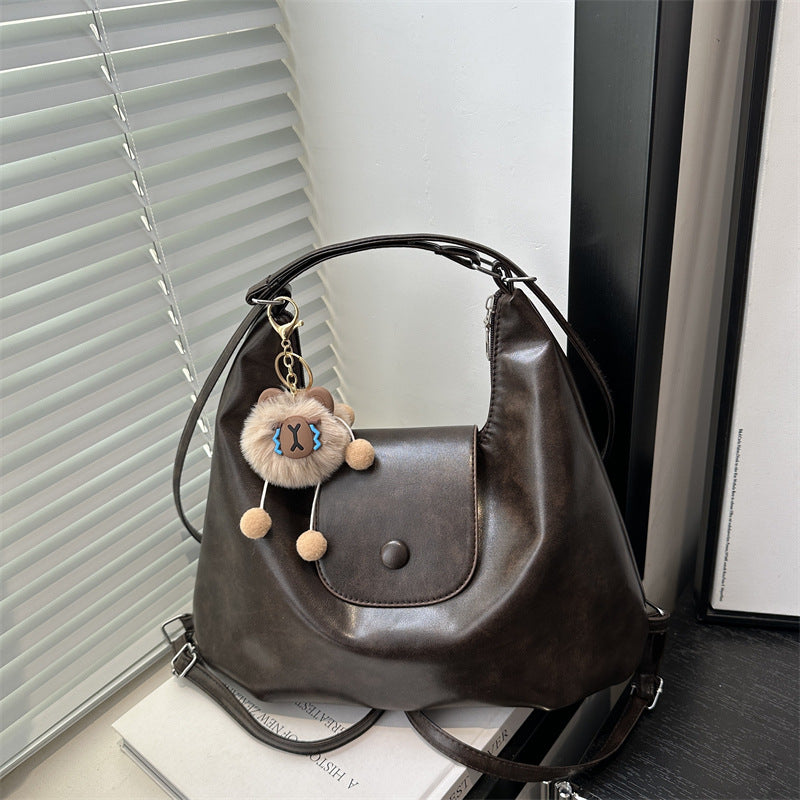 New Large Capacity Commuter Backpack Design Textured One-shoulder Bag